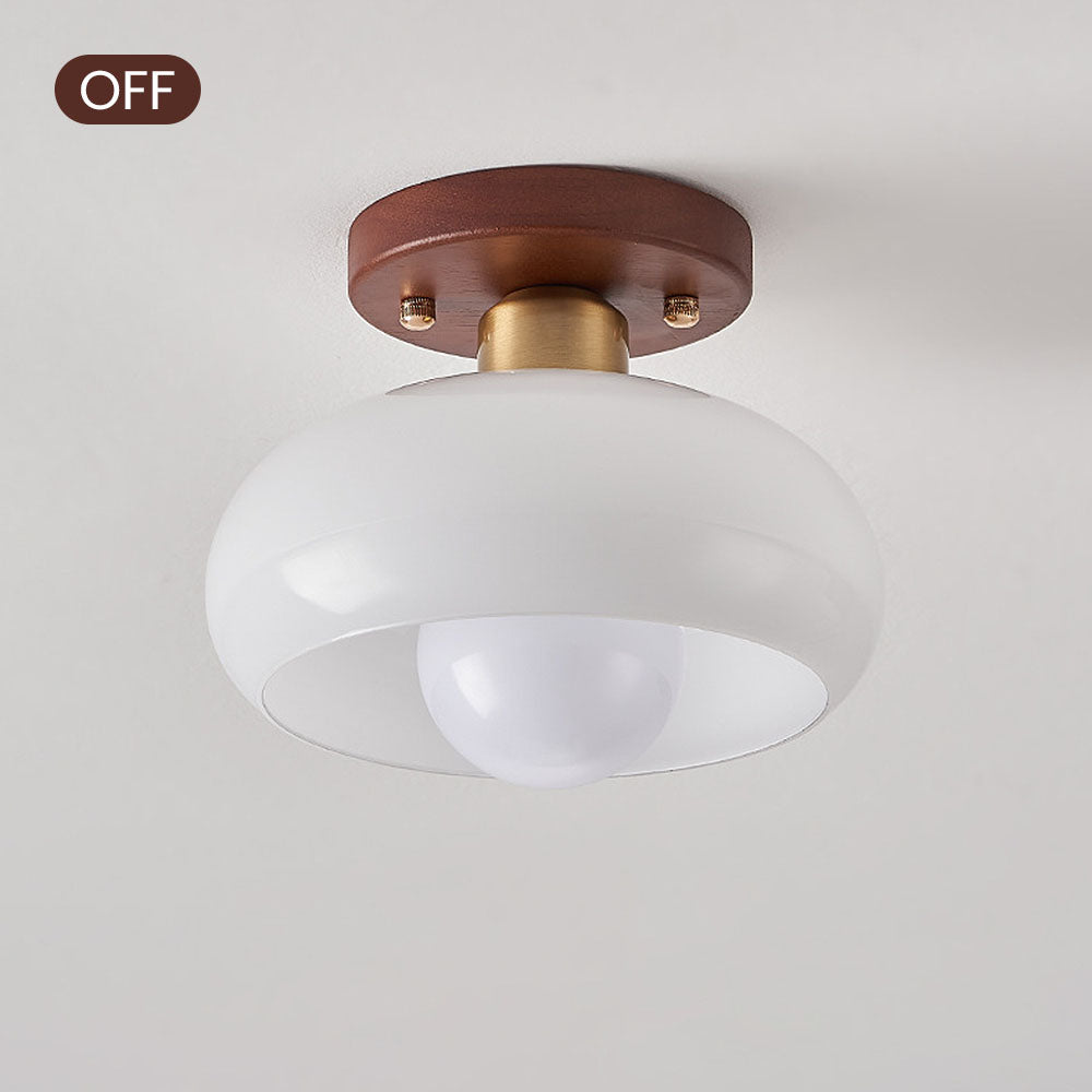 Vintage White Small Hallway Ceiling Lamp