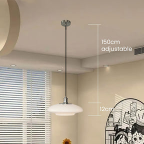 Modern White Glass Pendant Light