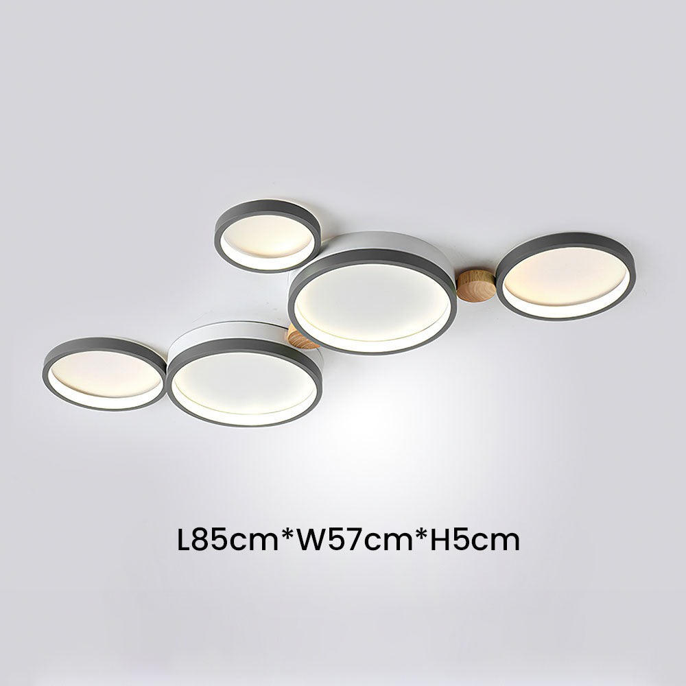 Creative Circle Iron LED Bedroom Ceiling Light