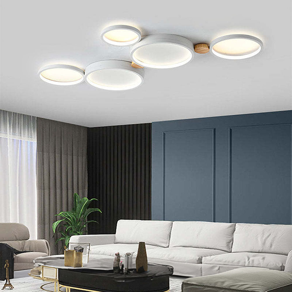 Creative Circle Iron LED Bedroom Ceiling Light