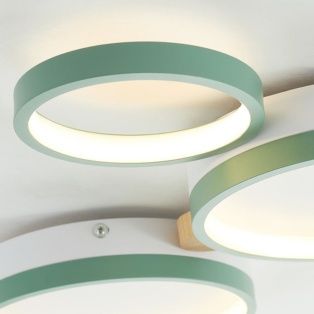 Creative Circle Iron LED Bedroom Ceiling Light