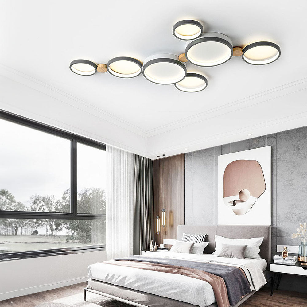 Creative Circle Iron LED Bedroom Ceiling Light