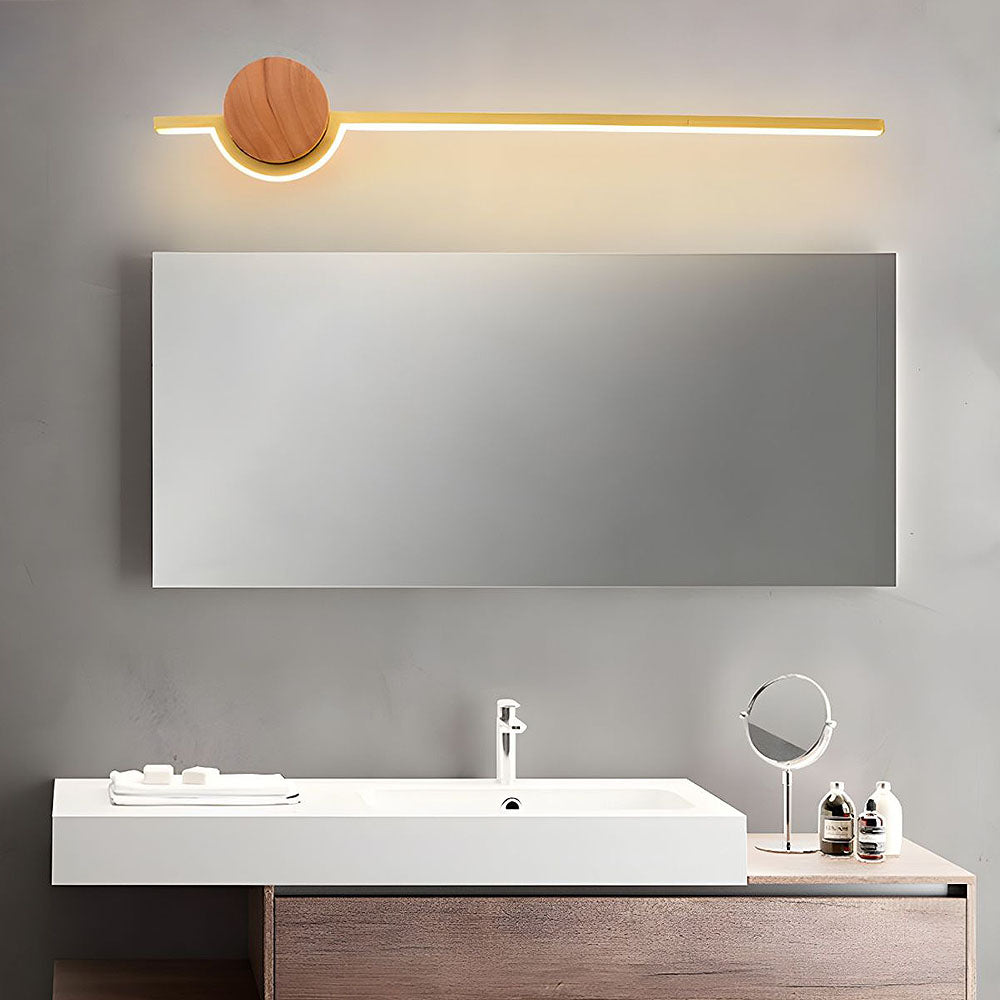 Linear Wood LED Bathroom Vanity Wall Light