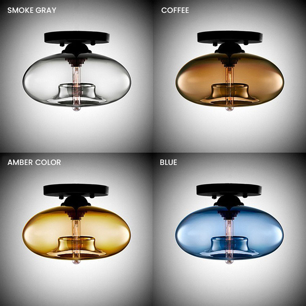 Vintage Glass Living Room Colorful Ceiling Light