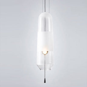 Designer Capsule Shaped Glass Pendant Lamp