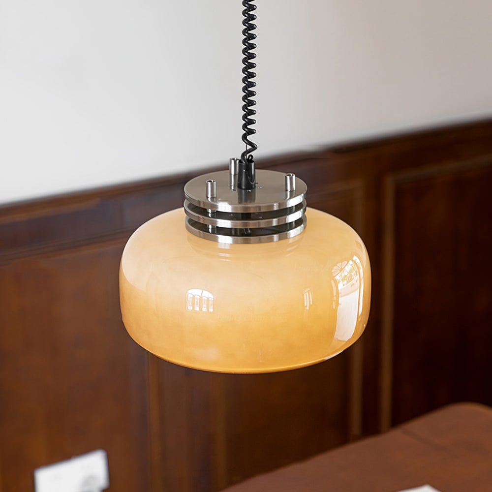 Minimalist Coffee Adjustable Glass Pendant Light -Lampsmodern