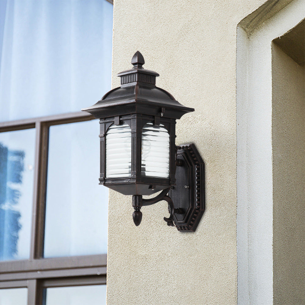European Black Balcony Outdoor Wall Lamp