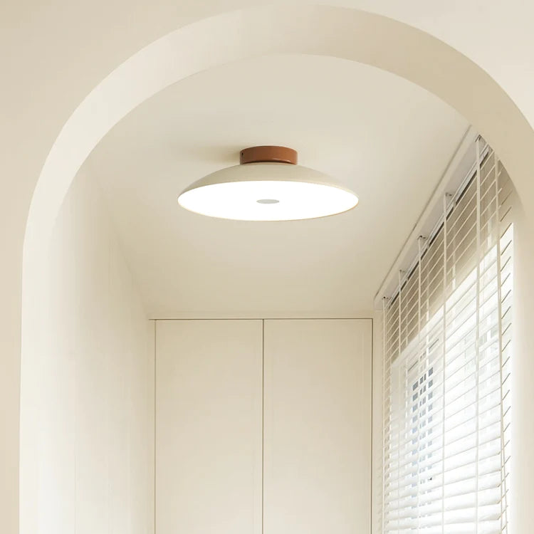 Cream Retro Iron Aisle Ceiling Lamp