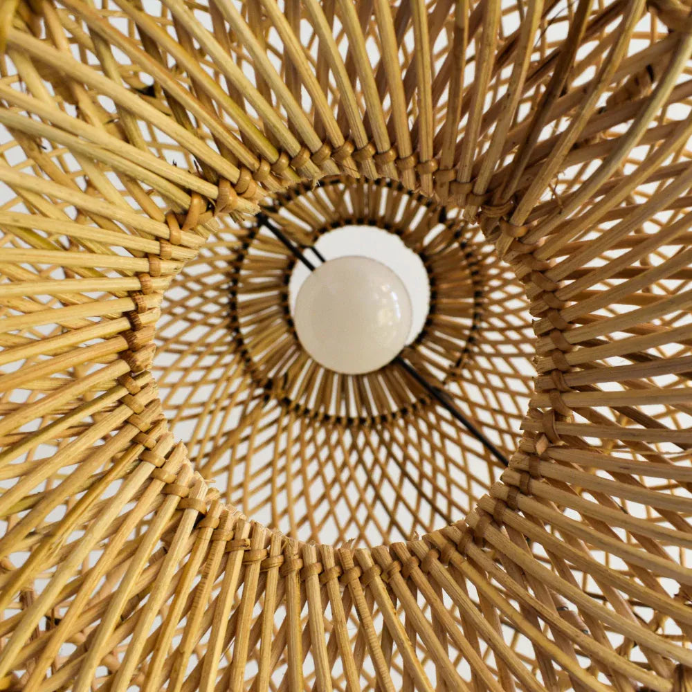 Handmade Wicker Basket Rattan Pendant Light