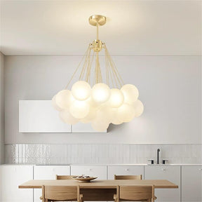 Bubble Chandelier Nordic Frosted Glass Ball Chandelier for Dining Room