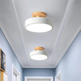 Simple Wooden Finish LED Ceiling Lights