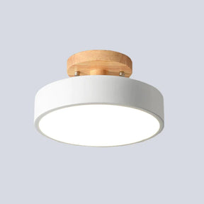 Simple Wooden Finish LED Ceiling Lights