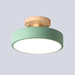 Simple Wooden Finish LED Ceiling Lights