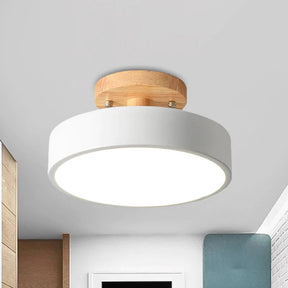 Simple Wooden Finish LED Ceiling Lights