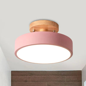 Simple Wooden Finish LED Ceiling Lights