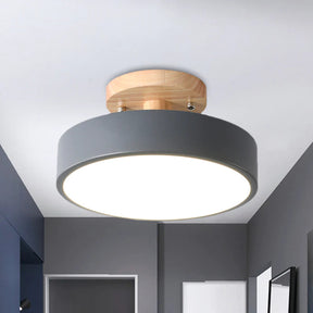 Simple Wooden Finish LED Ceiling Lights