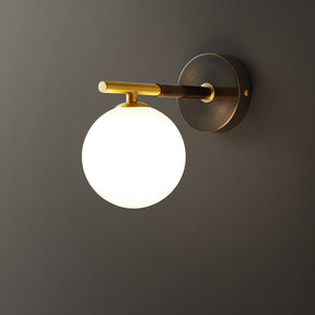 Luxury Copper Ball 1-Light Wall Sconce