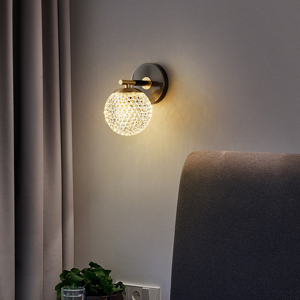 Luxury Copper Ball 1-Light Wall Sconce