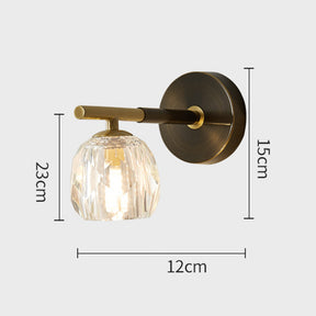 Luxury Copper Ball 1-Light Wall Sconce