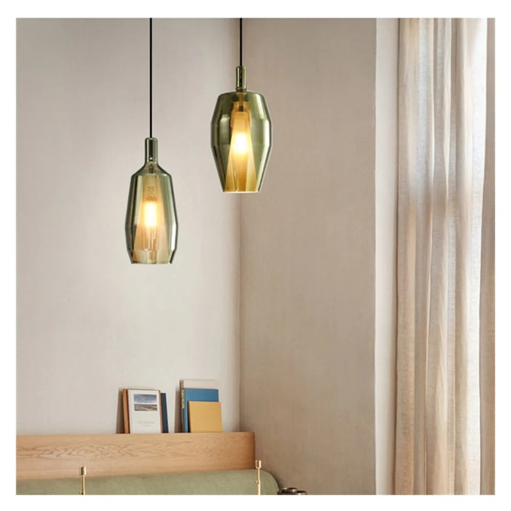 Modern Multicolored Glass Pendant Lamp for Dining