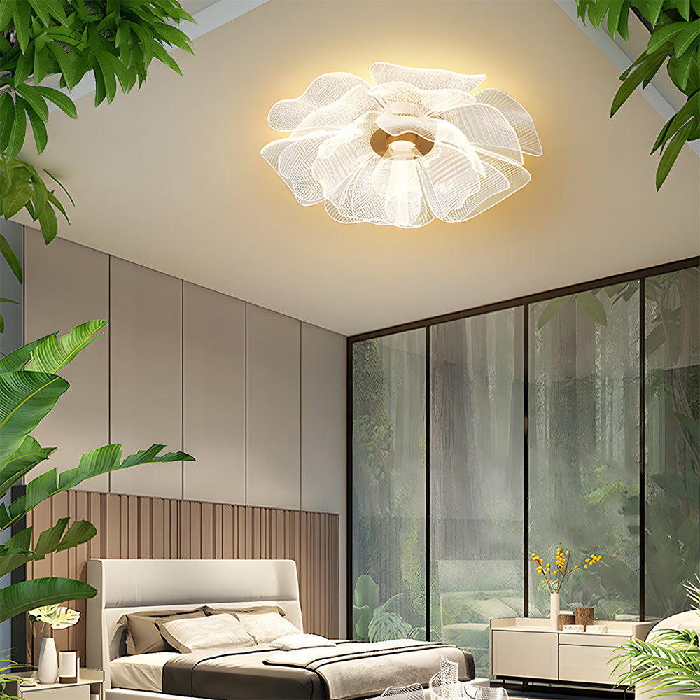 Contemporary LED Flower Design Ceiling Light for Bedroom