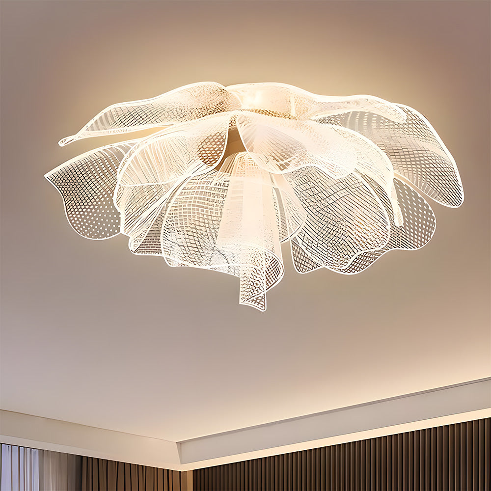 Contemporary LED Flower Design Ceiling Light for Bedroom