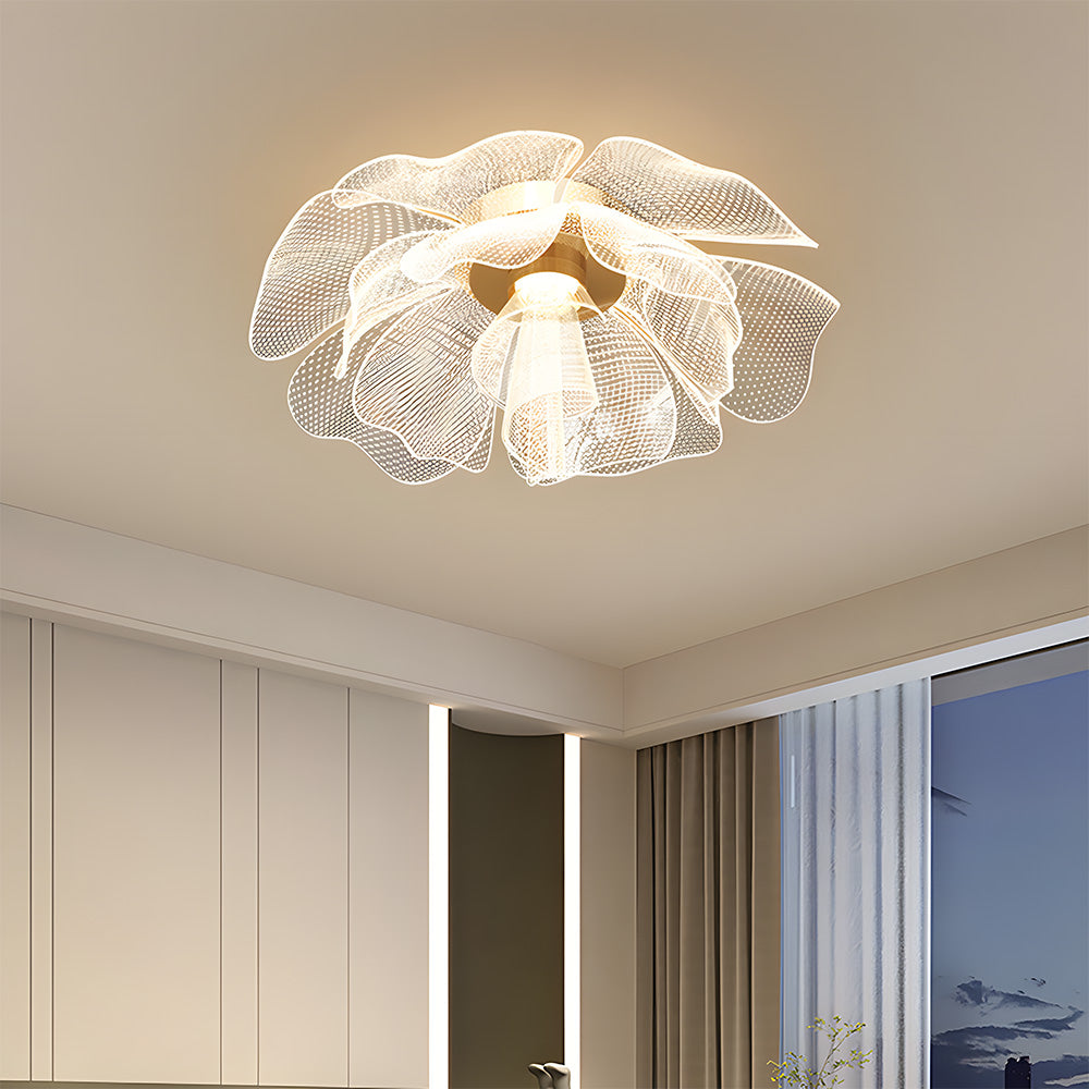 Contemporary LED Flower Design Ceiling Light for Bedroom