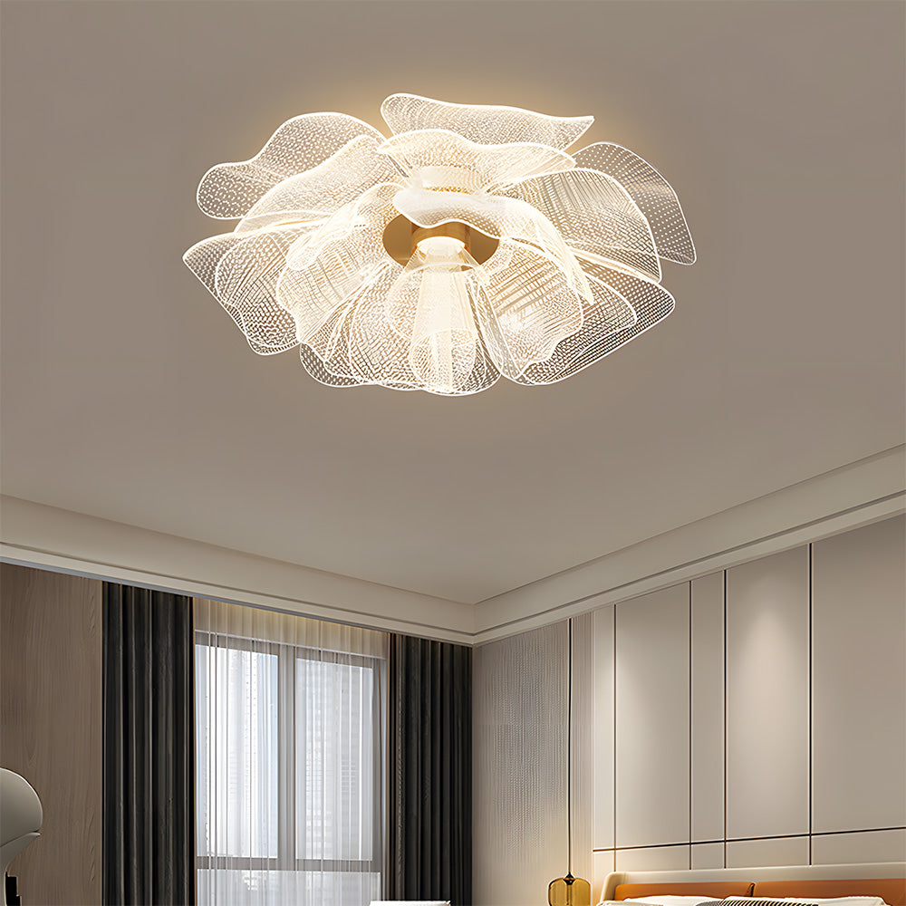 Contemporary LED Flower Design Ceiling Light for Bedroom