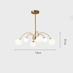 Modern Magic Bean Brass Chandelier