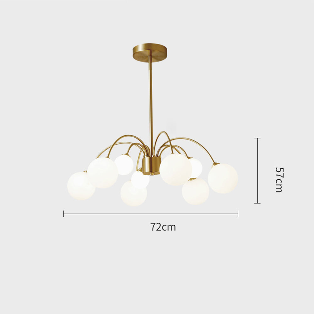 Modern Magic Bean Brass Chandelier