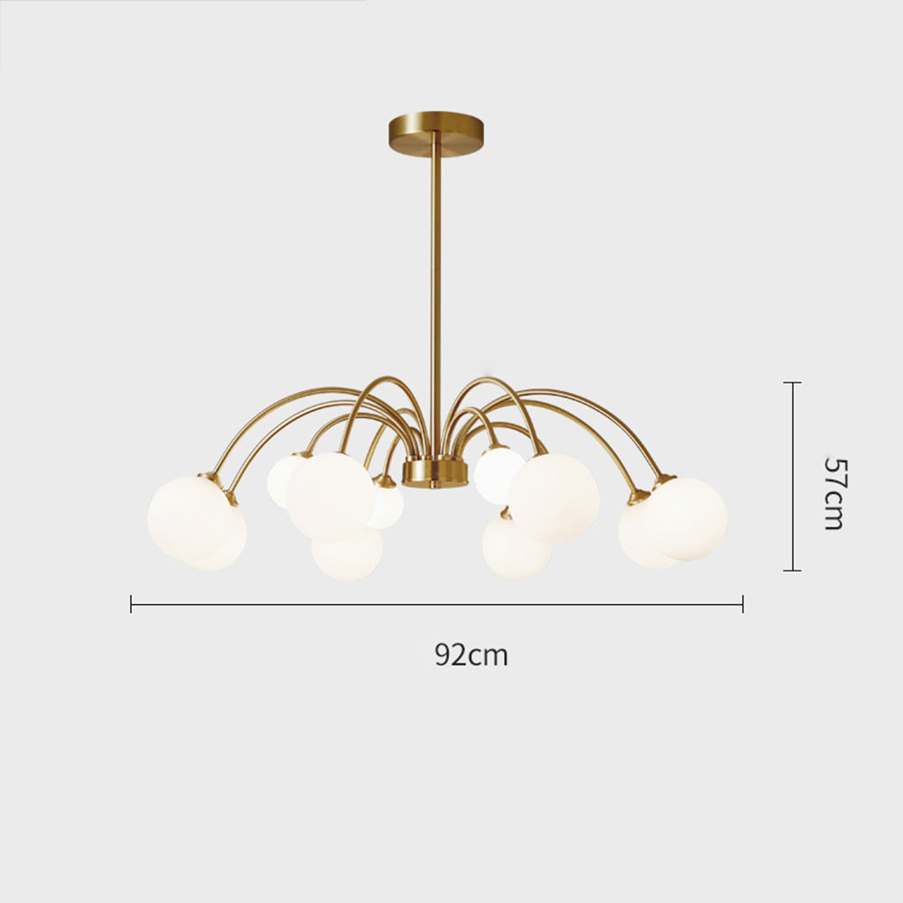 Modern Magic Bean Brass Chandelier