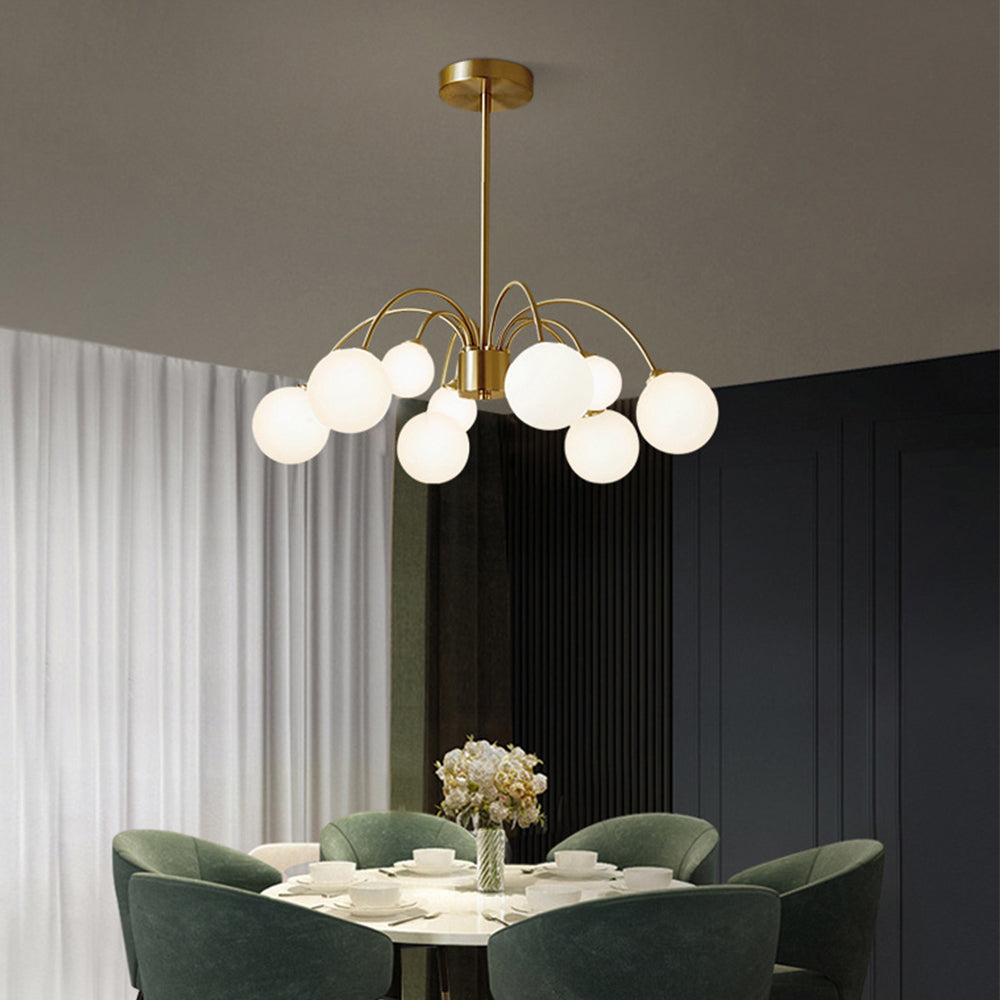 Modern Magic Bean Brass Chandelier