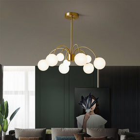 Modern Magic Bean Brass Chandelier