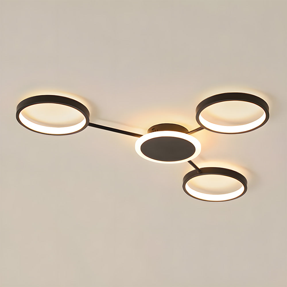 Modern Ring Metal Multi-Head LED Ceiling Light