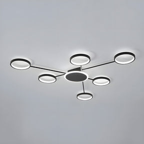 Modern Ring Metal Multi-Head LED Ceiling Light