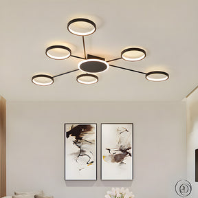 Modern Ring Metal Multi-Head LED Ceiling Light