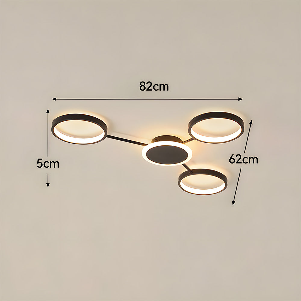 Modern Ring Metal Multi-Head LED Ceiling Light