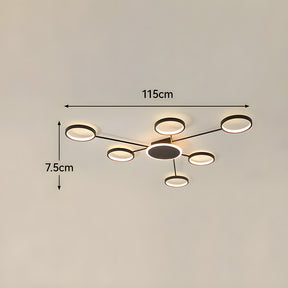 Modern Ring Metal Multi-Head LED Ceiling Light