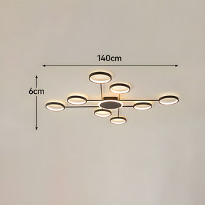 Modern Ring Metal Multi-Head LED Ceiling Light