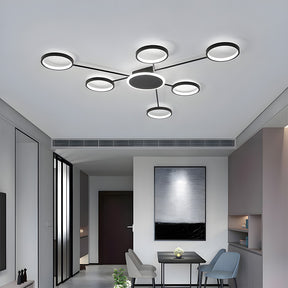 Modern Ring Metal Multi-Head LED Ceiling Light