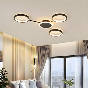 Modern Ring Metal Multi-Head LED Ceiling Light