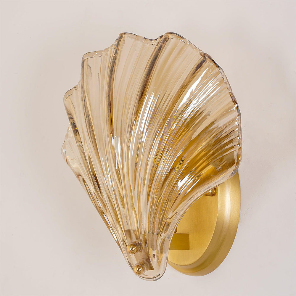 Modern Sea Shell Glass Wall Lamp