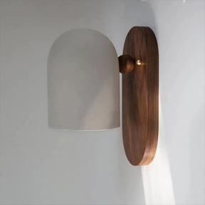 Nordic Walnut Zen Style Ball Wall Sconce