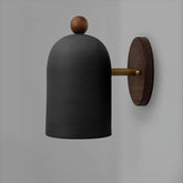 Nordic Walnut Zen Style Ball Wall Sconce