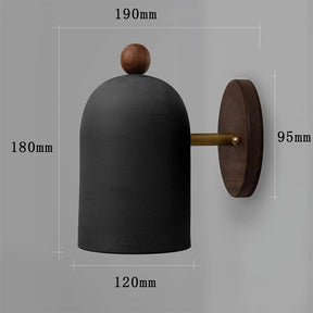 Nordic Walnut Zen Style Ball Wall Sconce