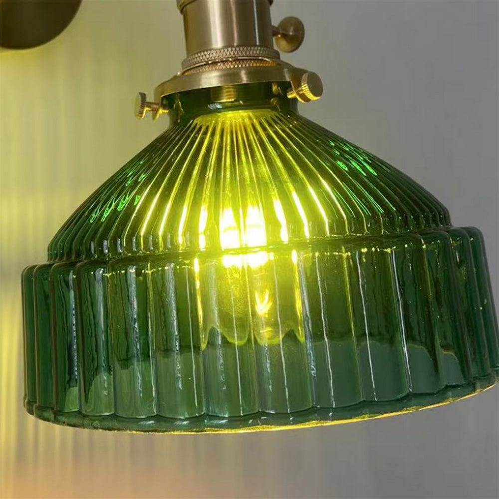 Vintage Retro Glass Shade Pendant Lamp