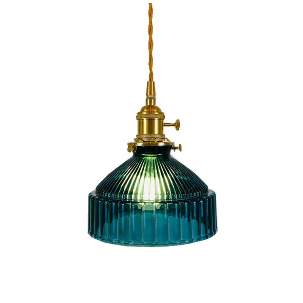 Vintage Retro Glass Shade Pendant Lamp