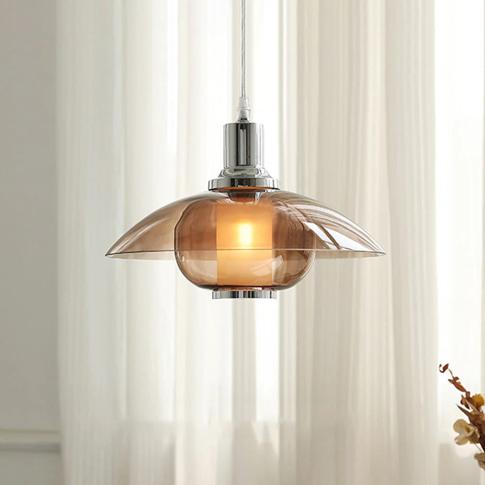 Nordic Flying Saucer Clear Glass Pendant Light