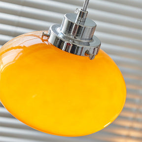 Bauhaus Medieval Yellow Glass Pendant Light