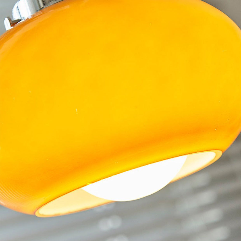 Bauhaus Medieval Yellow Glass Pendant Light